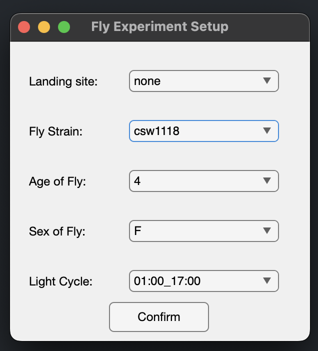 `get_input_parameters` GUI that pops up when you run any protocol.